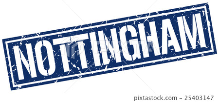 Nottingham blue square stamp 25403147