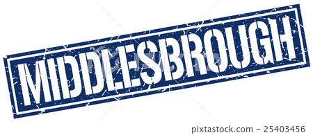 Middlesbrough blue square stamp Middlesbrough blue square stamp 25403456
