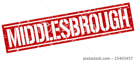 Middlesbrough red square stamp Middlesbrough red square stamp 25403457