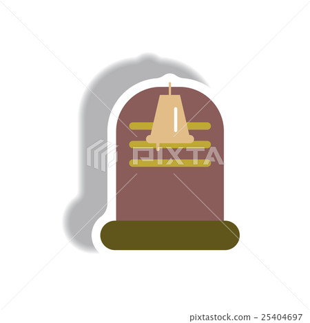 Vector illustration paper sticker Halloween icon Vector illustration paper sticker Halloween icon 25404697