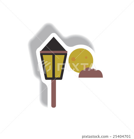 Vector illustration paper sticker Halloween icon Vector illustration paper sticker Halloween icon 25404701