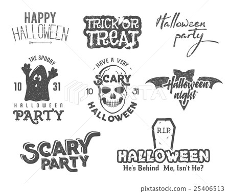 Halloween 2016 party vintage labels, tee designs 25406513
