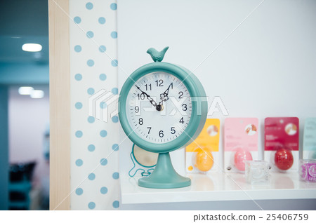 One o'clock on the blue wall clocks One o'clock on the blue wall clocks 25406759