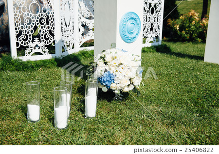 details of beautiful wedding ceremony in the park details of beautiful wedding ceremony in the park 25406822