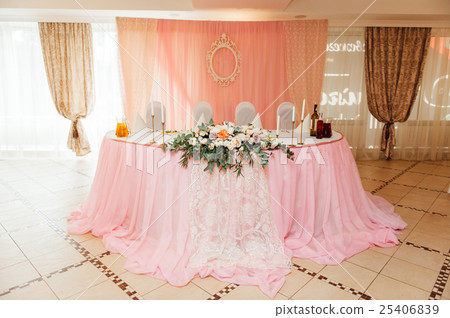 table set for wedding or another catered event 25406839