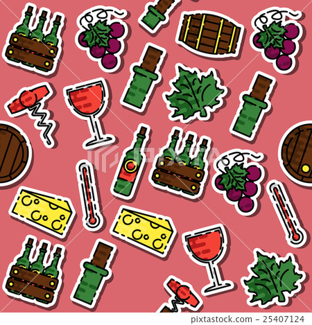 Colored wine pattern Colored wine pattern 25407124