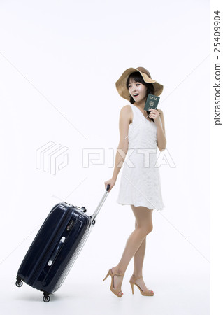 A young woman excited for vacation A young woman excited for vacation 25409904