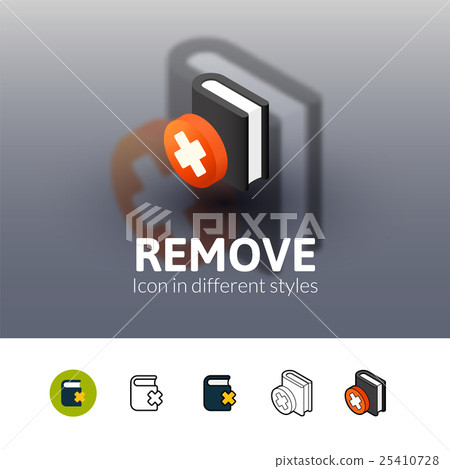 Remove icon in different style - Stock Illustration [25410728] - PIXTA