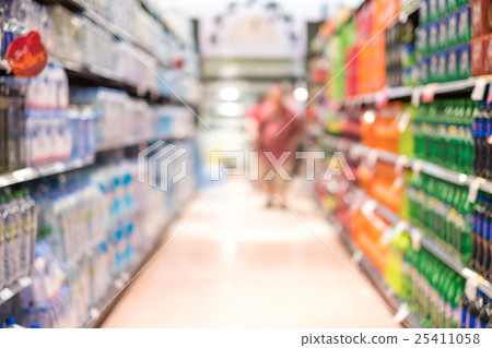 Supermarket in blurry for background. Supermarket in blurry for background. 25411058