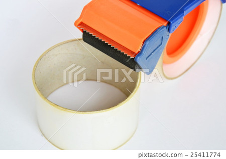 tape dispenser for seal box on white background tape dispenser for seal box on white background 25411774