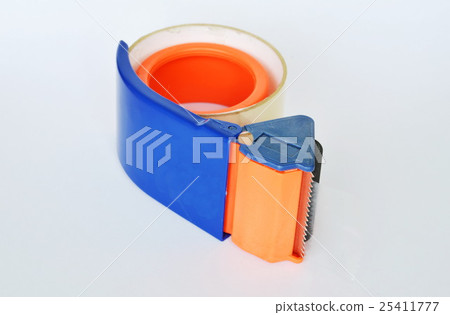 tape dispenser for seal box on white background tape dispenser for seal box on white background 25411777