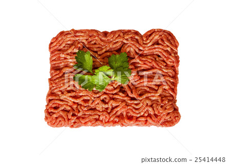 Raw minced beef isolated on white background 25414448