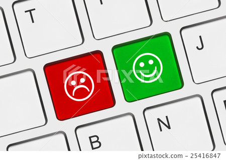 Computer keyboard with two smile keys 25416847