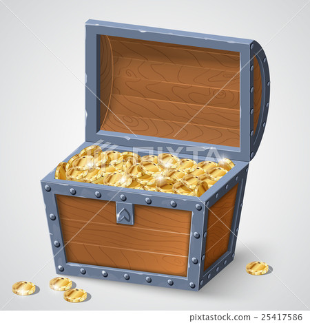 vintage wooden chest 25417586