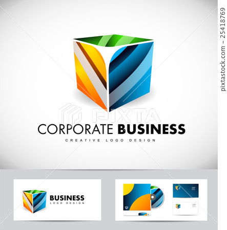 Corporate business 3d cube logo icon design Corporate business 3d cube logo icon design 25418769