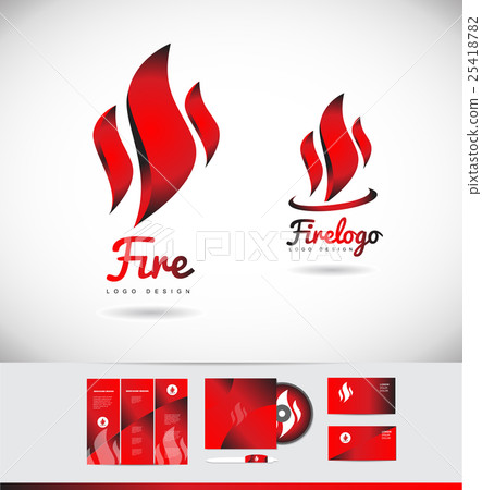 Fire flame logo icon shape design 25418782