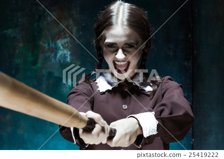 Portrait of a young girl in school uniform as Portrait of a young girl in school uniform as 25419222