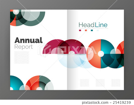Transparent circle composition on business annual Transparent circle composition on business annual 25419239