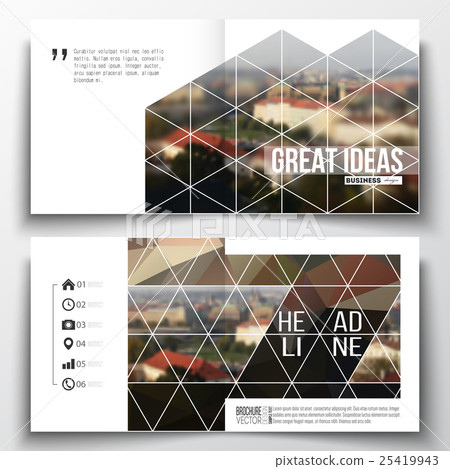 Set Of Annual Report Business Templates For - Stock Illustration ...