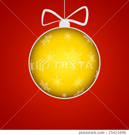 Christmas ball cut from paper 25421606