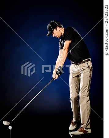 man  golfer golfing isolated 25422522