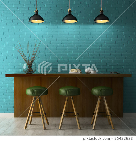 Download Interior With Chalkboard Mockup 3d Rendering Stock Illustration 25422688 Pixta PSD Mockup Templates