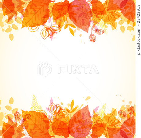 Autumn background with leaves. 25422915
