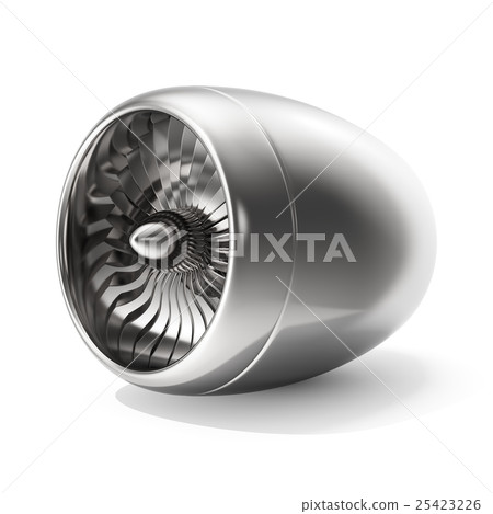 Jet engine isolated on white background. 3d Jet engine isolated on white background. 3d 25423226