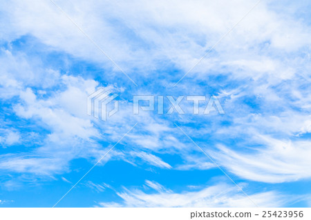 雲彩肌肉雲彩積雲卷雲藍天白色雲彩秋天天空晚夏天空背景材料雲彩藍天綜合背景 25423956