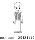 Silhouette of boy cartoon design 25424119