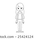 Silhouette of girl cartoon design 25424124