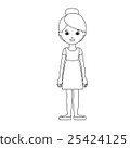 Silhouette of girl cartoon design 25424125