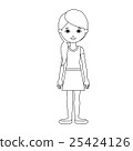 Silhouette of girl cartoon design 25424126