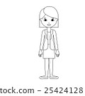 Silhouette of girl cartoon design 25424128