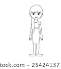Silhouette of girl cartoon design 25424137