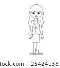 Silhouette of girl cartoon design 25424138