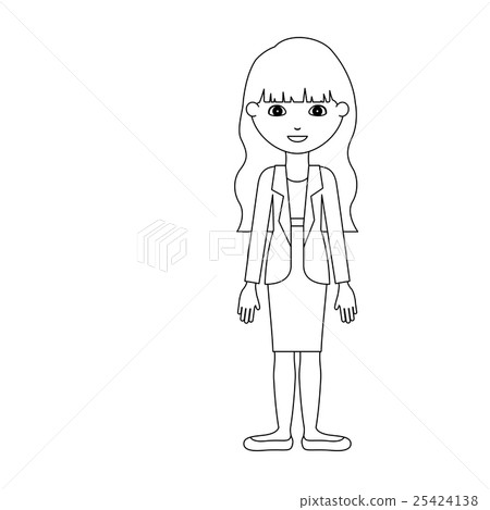 Silhouette of girl cartoon design 25424138