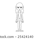 Silhouette of girl cartoon design 25424140