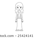 Silhouette of girl cartoon design 25424141