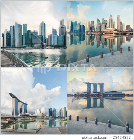 Set of central Singapore images Set of central Singapore images 25424532