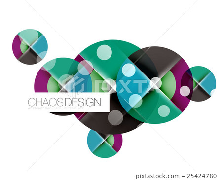 Geometric abstract composition - circles layout 25424780