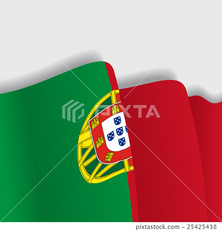 Portuguese waving Flag. Vector illustration. Portuguese waving Flag. Vector illustration. 25425438