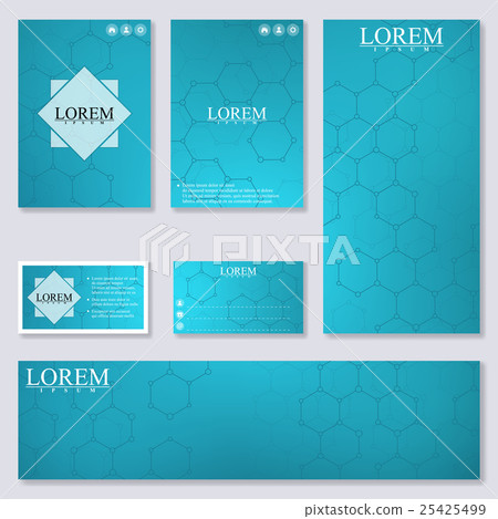 Set of modern templates for brochure, flyer, visit 25425499