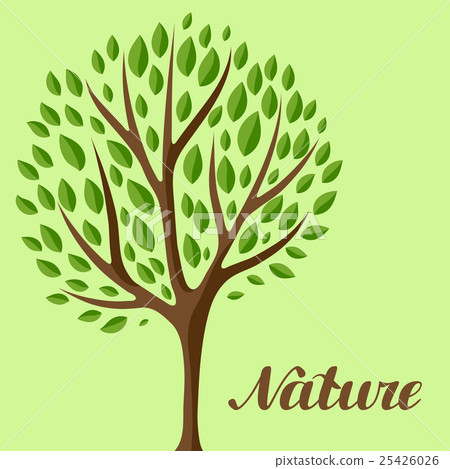 Background with abstract stylized tree. Natural 25426026
