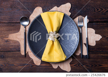 Autumn table place setting halloween decoration 25426676