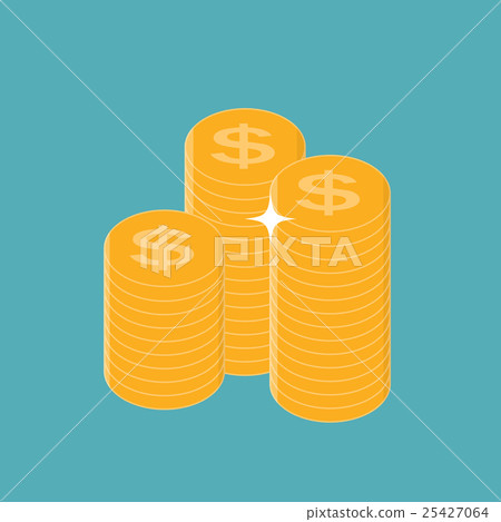 Gold Coins Icon Sign Business Finance Money Gold Coins Icon Sign Business Finance Money 25427064