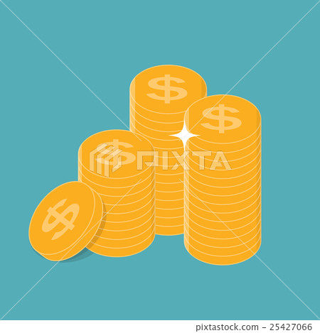 Gold Coins Icon Sign Business Finance Money Gold Coins Icon Sign Business Finance Money 25427066