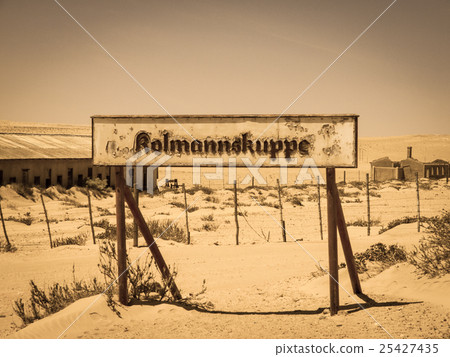 Kolmanskuppe train station sign Kolmanskuppe train station sign 25427435