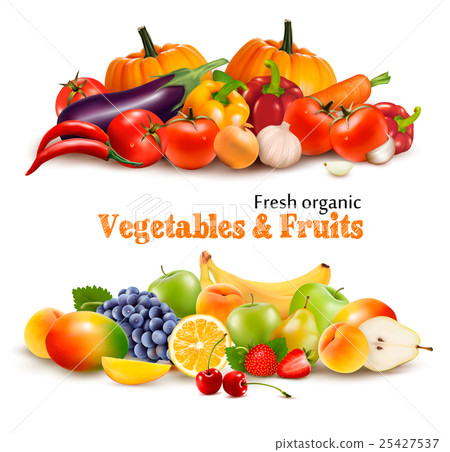 Background With Organic Fresh Vegetables. Background With Organic Fresh Vegetables. 25427537