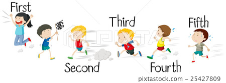 Kids running in race 25427809